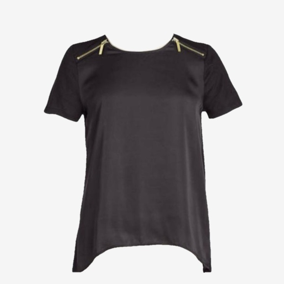 MICHAEL Michael Kors Tops - ⚡️Michael Kors Zippered Detail Black Top
